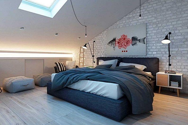 Дизайн спальни на мансарде: 85 фото-идей