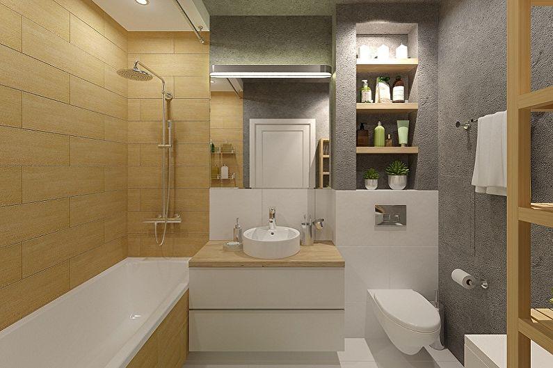 Дизайн ванной комнаты 6 кв.м. (85 фото)