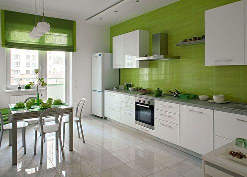 Бело-зеленая кухня: 90 идей дизайна (фото)