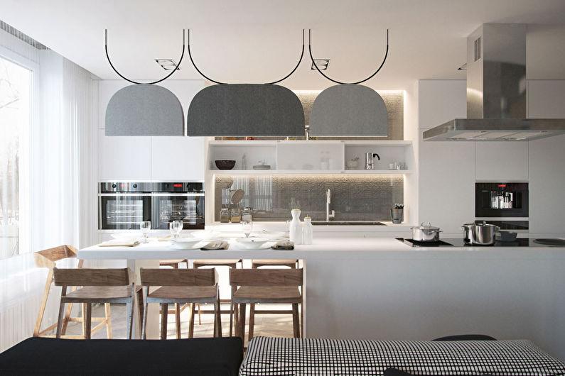 Дизайн кухни-гостиной, Gradient, квартира в Киеве - фото 8