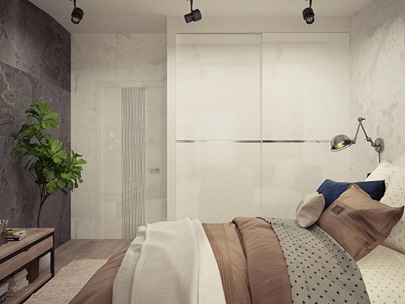 Спальня в стиле лофт, мансардная квартира, Симферополь - фото 7