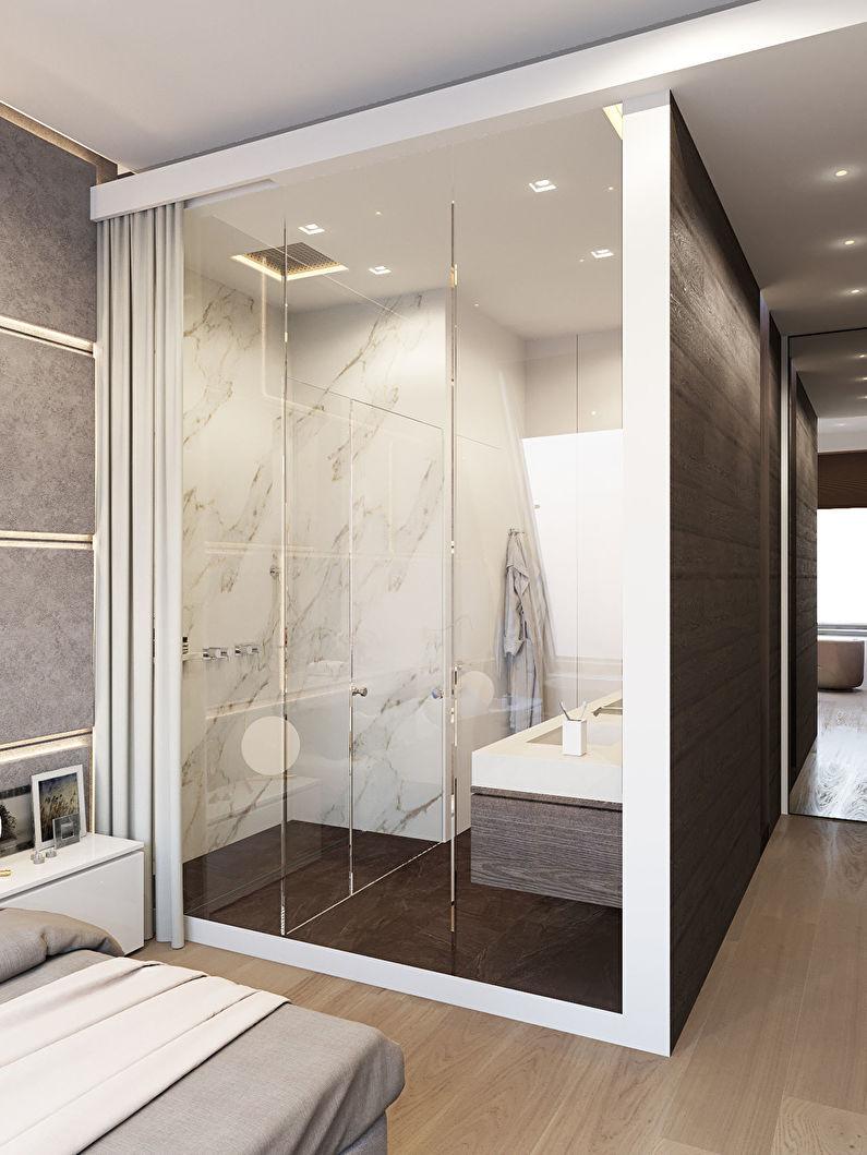 Дизайн спальни и ванной комнаты, пентхаус в ЖК «Садовые Кварталы» - фото 9