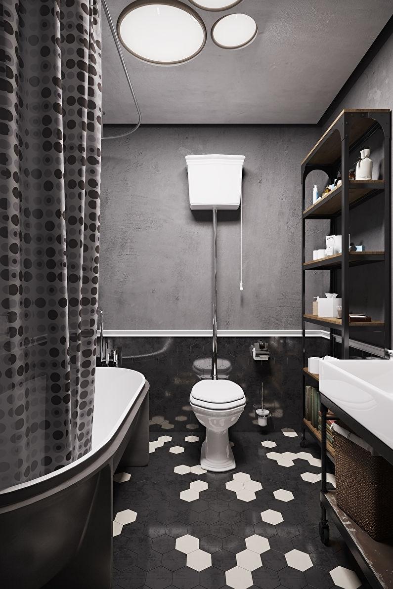 Интерьер ванной комнаты, Modern industrial apartment - фото 3