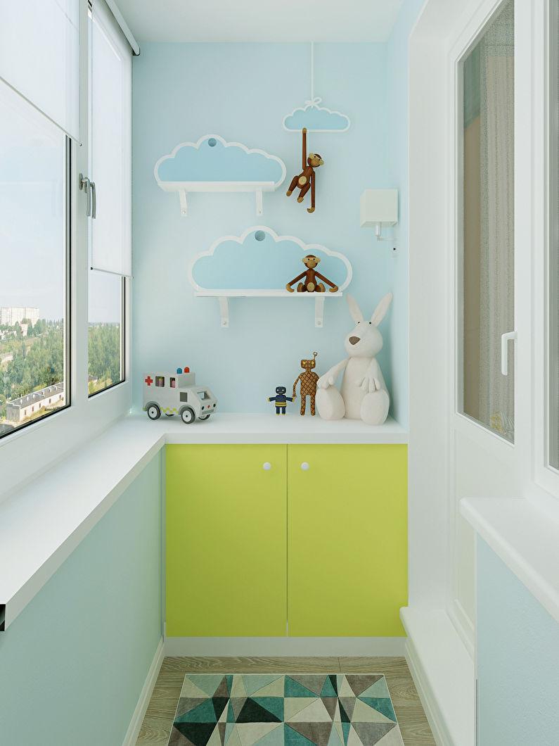 Дизайн 3-х комнатной квартиры, 66 кв.м., Ульяновск - Детский балкон, фото 17