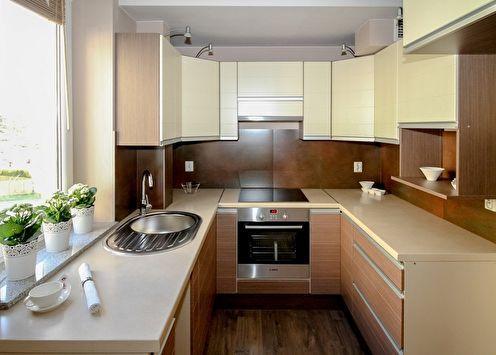Кухонный гарнитур для маленькой кухни (60 фото)