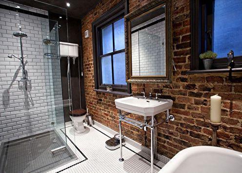 Ванная комната в стиле лофт (+65 фото)