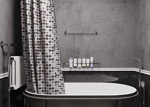 Интерьер ванной комнаты от Дениса Красикова. Проект: Modern industrial apartment